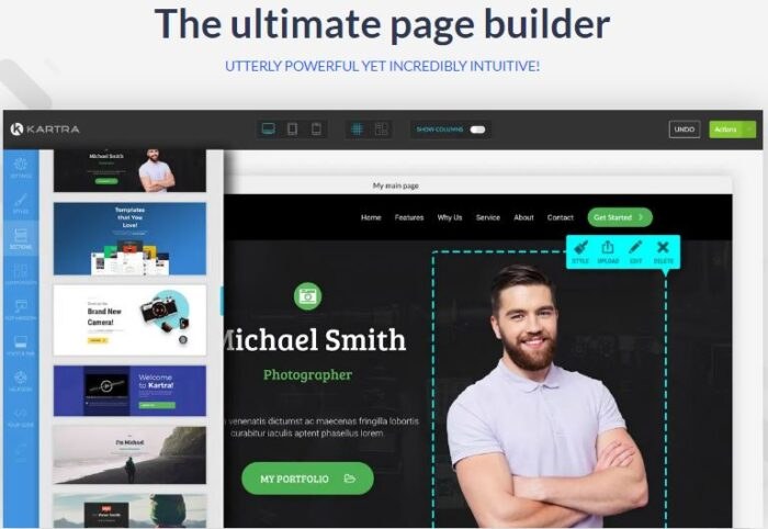 Créer un site web ou une page de vente en ligne avec Kartra Page Builder