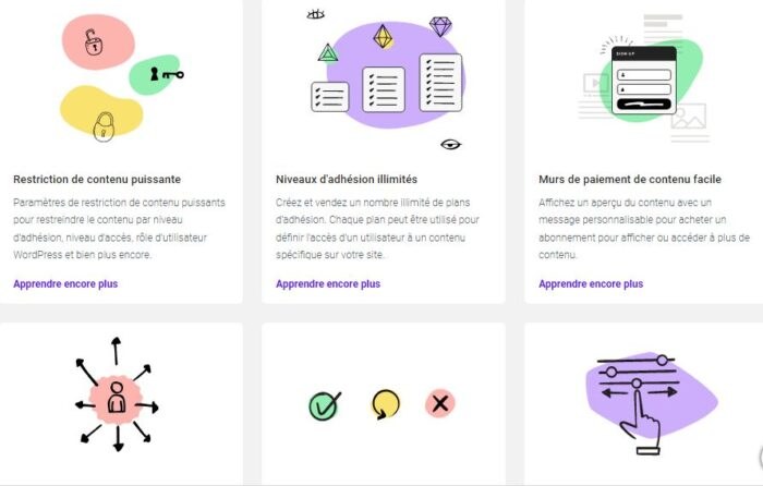 Quelles sont les fonctionnalités fournies par Restrict Content Pro ?