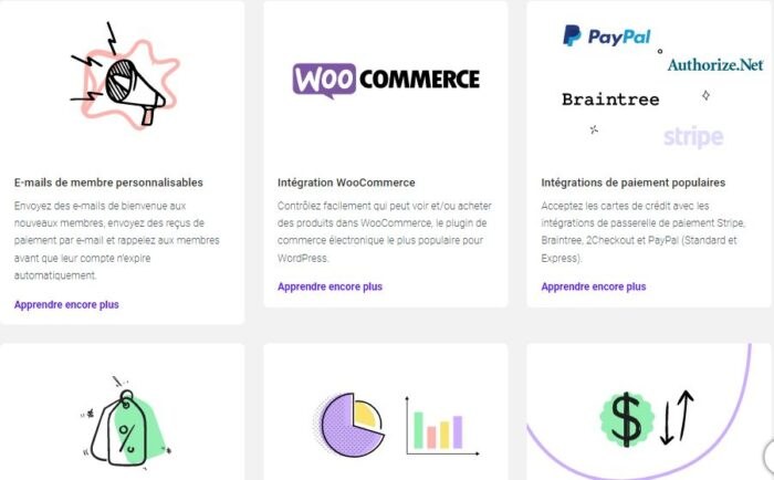 Quelles sont les fonctionnalités fournies par Restrict Content Pro ?